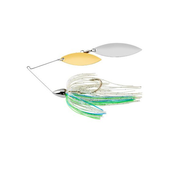 WAR EAGLE Spinner Baits WE38NW08 Nickel Frame Double Willow Spinnerbait in Blue Herring