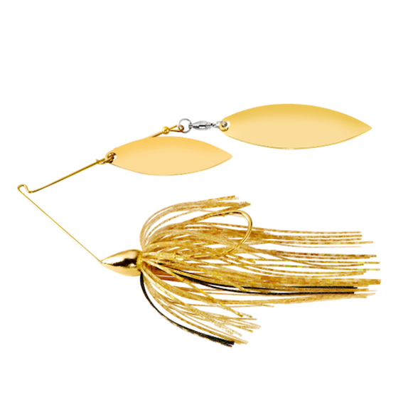 War Eagle Spinner Baits War Eagle Gold Frame Double Willow Spinnerbait with Gold Shiner