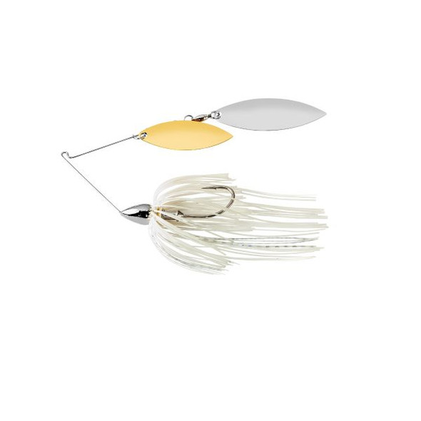 War Eagle Spinner Baits WE12NW01S Nickel Frame Double Willow Spinnerbait with White Silver Finish