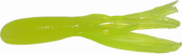 GSM Fishing 15CRTU17 1.5-Inch Crappie Tube with Glow and Chartreuse Finish