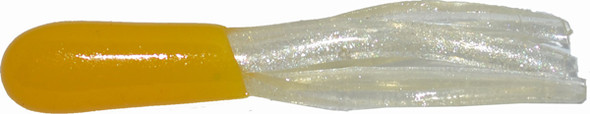 GSM Fishing 1.5-inch Crappie Tube Bait – Yellow/Pearl, 10 Pack