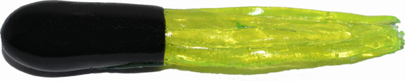GSM Fishing 15CRTU01 1.5-Inch Crappie Tube Bait with Black/Chartreuse Colors