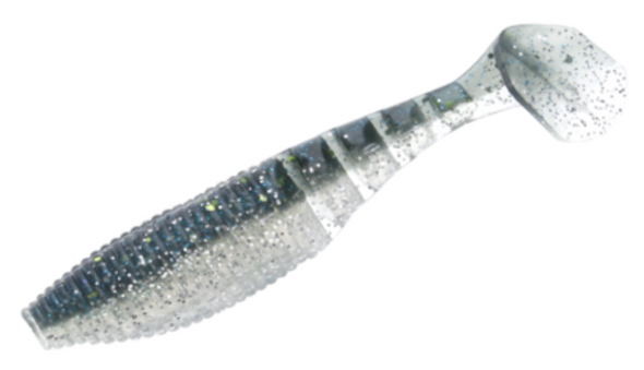 GSM Fishing 4" Paddle Tail Zako in Green Gizzard – Versatile Soft Plastic Lure