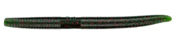 GSM Fishing YAM 5-Inch Senko Watermelon with Black & Red Flake (10 Pack)