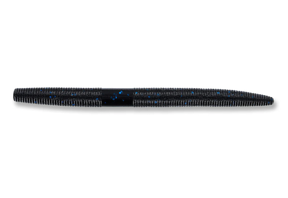 GSM Fishing YAMA 5-Inch Senko Bait with Large Blue Flake, Black, 10-Pack