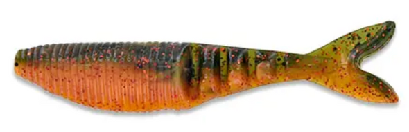 GSM Fishing YAMA 4-Inch Zako Watermelon with Copper, Orange with Red Laminate – 6 Pack