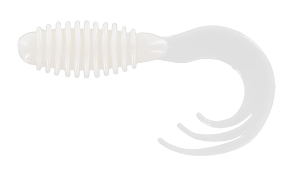 GSM Fishing RTTG219 2-Inch Ring Triple Tip Grub White - Pack of 10