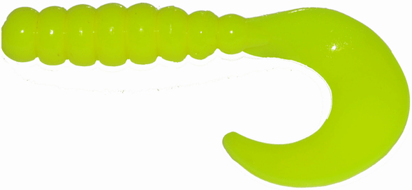 GSM Fishing BB 2-Inch Fat Grub Bait, Opaque Chartreuse, 10-Pack