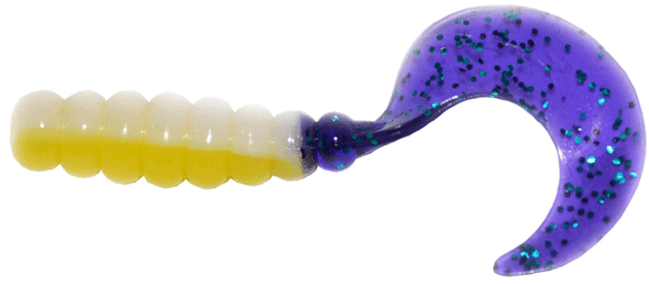 GSM Fishing BB 2-Inch Fat Grub Bait - Acid Rain / Jungle Green, Pack of 10
