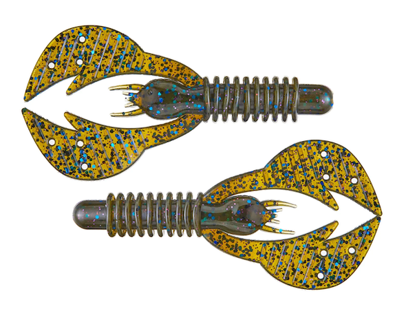 GSM Fishing 3.75" Kamikaze Craw / Tilapia Soft Plastic Baits (6 Pack) - Part Number BBB-375KMCRW-10