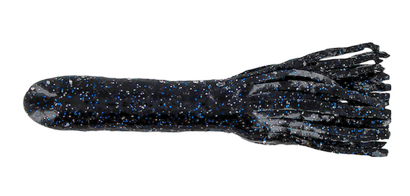 GSM Fishing 4-inch Tour Flipper Tube in Black, Blue, Silver Flake - Pack of 8