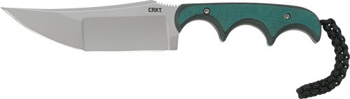 CRKT Knives Minimalist Katana Neck Knife - Compact Stainless Steel Blade with Green/Black Composite Handle