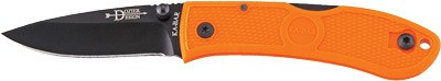 Ka-Bar Knives Dozier Folding Hunter Knife with Stainless Steel Blade and Orange Zytel Handle