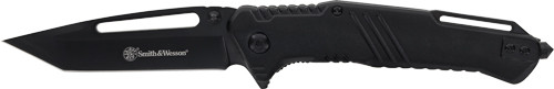 Smith & Wesson Extreme Ops 3-Inch Tanto Folding Knife - Black Matte Handle with Stainless Steel Blade