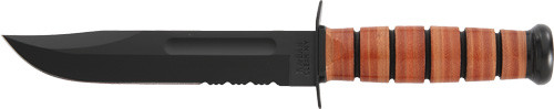 Ka-Bar Knives KA-BAR Fighting/Utility Knife with Carbon Steel Blade and Leather Handle