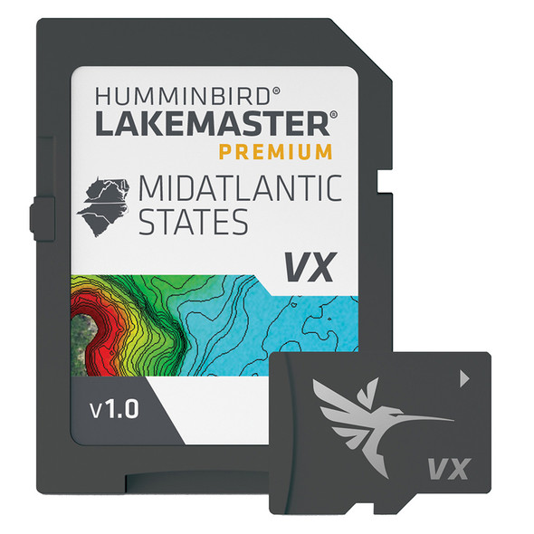 Humminbird LakeMaster VX Premium - Mid-Atlantic States mapping solution with VX Technology