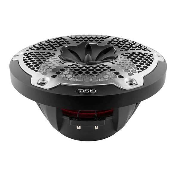 DS18 Hydro 10-inch 2-Way Marine Speakers with Bullet Tweeter and RGB LED Lights – Black