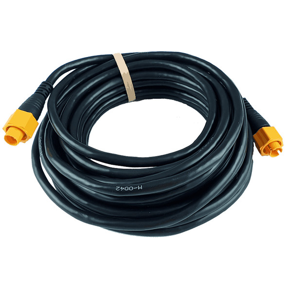 Lowrance 50 ft Ethernet Cable ETHEXT-50YL – Rugged Marine-Grade Data Cable with 5-Pin Yellow Connector