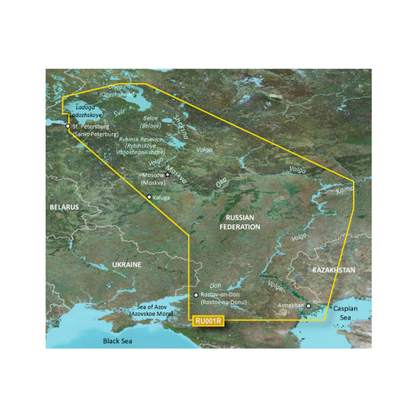 Garmin BlueChart g3 HD HXEU062R Russian Inland Waterways MicroSD/SD Card for Marine Navigation
