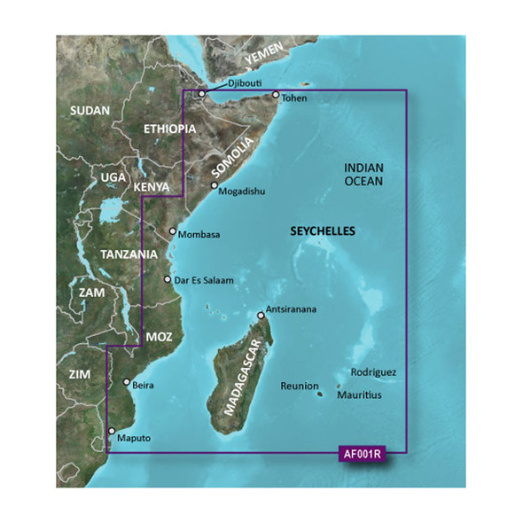 Garmin BlueChart g3 HD HXAF001R Eastern Africa microSD/SD Chart Card