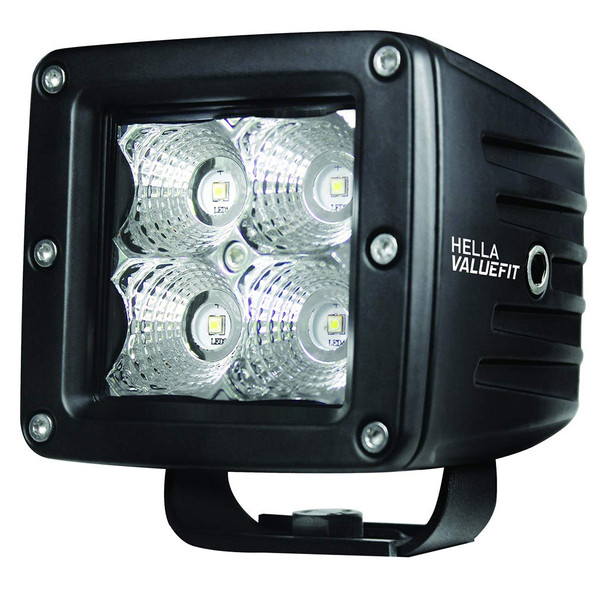 Hella Marine Value Fit LED 4 Cube Flood Light - Black, Part Number 357204031