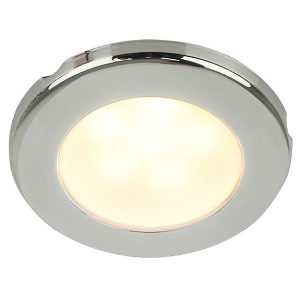 Hella Marine EuroLED 75 3-Inch Round Screw Mount Down Light with Warm White LED and Stainless Steel Rim