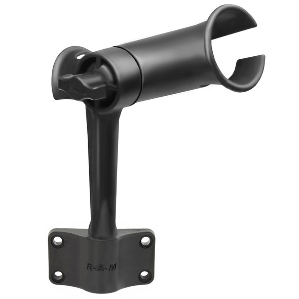 RAM Mounting Systems RAM Tube Jr. Fishing Rod Holder with 6-Inch Post and Bulkhead Mounting Base