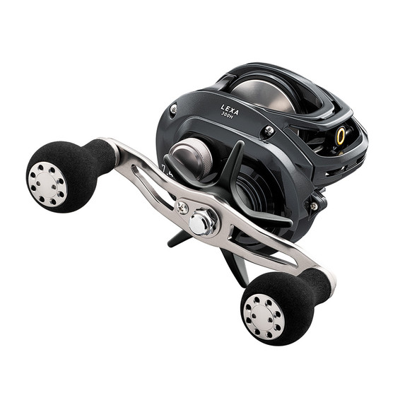 Daiwa Lexa 300 Baitcasting Reel - Left Hand, Hyper Speed, Dual Paddle Handle