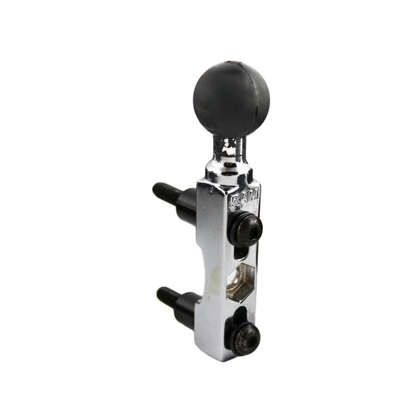 RAM Mounting Systems Chrome Motorcycle Brake and Clutch Reservoir Base with 1-Inch Ball