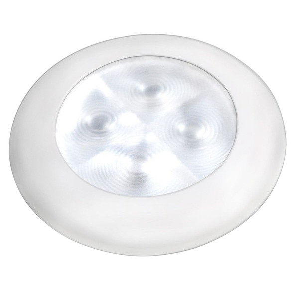 Hella Marine Courtesy Light - Warm White with White Rim, 12V LED Marine Lighting