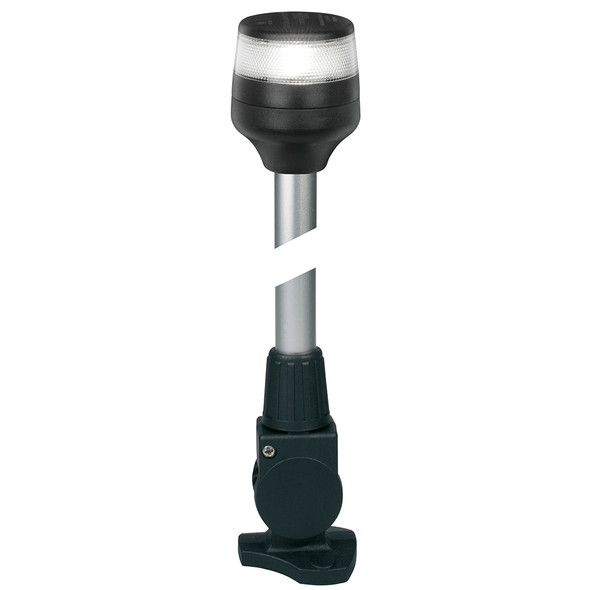 Hella Marine NaviLED 360 Compact All Round Lamp - 2 Nautical Miles - 24-Inch Fold Down Base - Black
