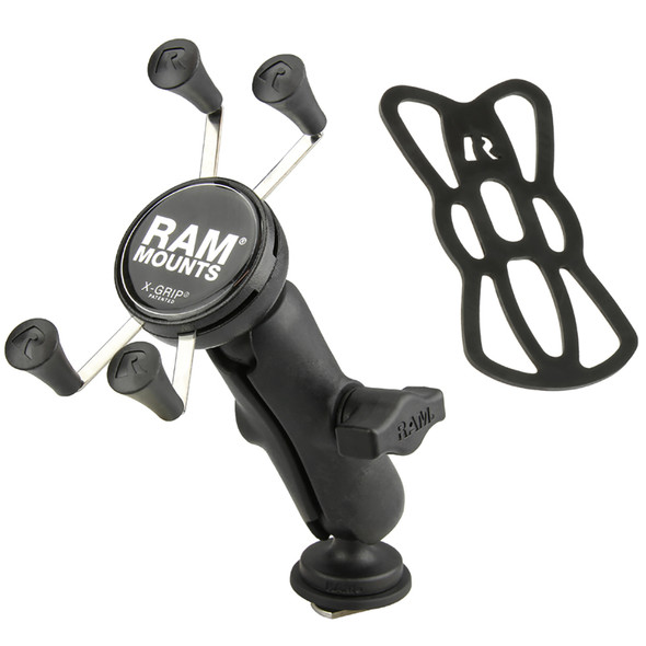 RAM Mounting Systems X-Grip Phone Mount with Track BallBase – Universal Smartphone Cradle for Vehicles