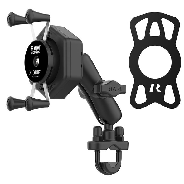 <p><strong>RAM X-Grip Phone Mount with Vibe-Safe  U-Bolt Base - Medium</strong></p><p>The RAM X-Grip Phone Holder with Ball  RAM Vibe-Safe Adapter (RAM-HOL-UN7B-462) is a combination of the RAM X-Grip Phone Mount with Handlebar U-Bolt Base and the...