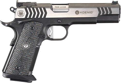 Ruger SR1911 Doug Koenig Edition 9mm Luger Semi-Auto Pistols with Competition Barrel and G10 Grips