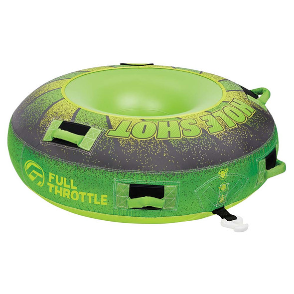 Full Throttle Hole Shot Towable Tube for One Rider - Green