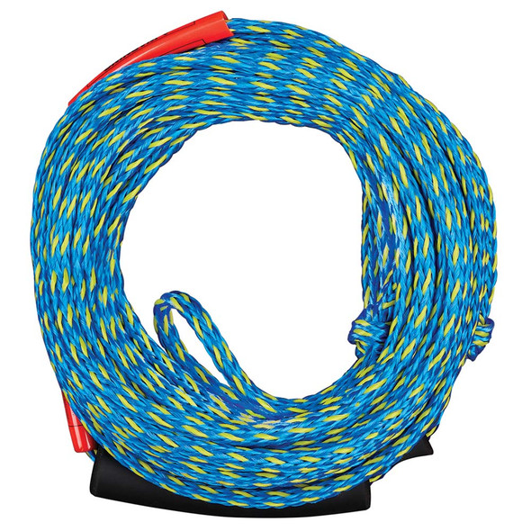 Full Throttle 2 Rider Tow Rope - Blue and Yellow, 60 ft. with 2,375 lbs. Tensile Strength