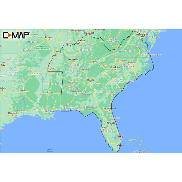 C-MAP M-NA-Y214-MS US Lakes South East REVEAL Inland Chart for Lowrance and Simrad