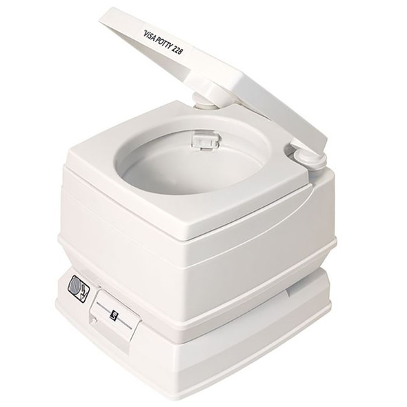Dock Edge Visa Potty Portable Toilet - 8L for Camping, RVs, and Outdoor Use