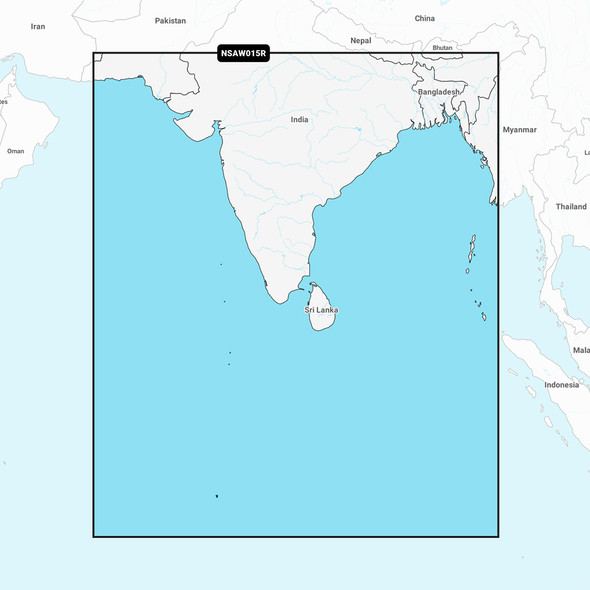 Garmin Navionics+ NSAW015R Marine Chart for Indian Subcontinent