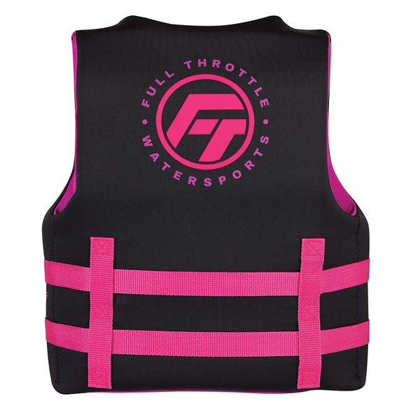 Full Throttle Youth Rapid-Dry Life Jacket - Pink and Black, Part 142100-105-002-22