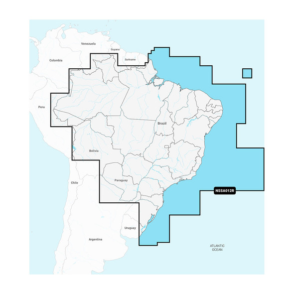 Garmin Navionics+ NSSA012R Brazil Marine Chart for Garmin Chartplotters