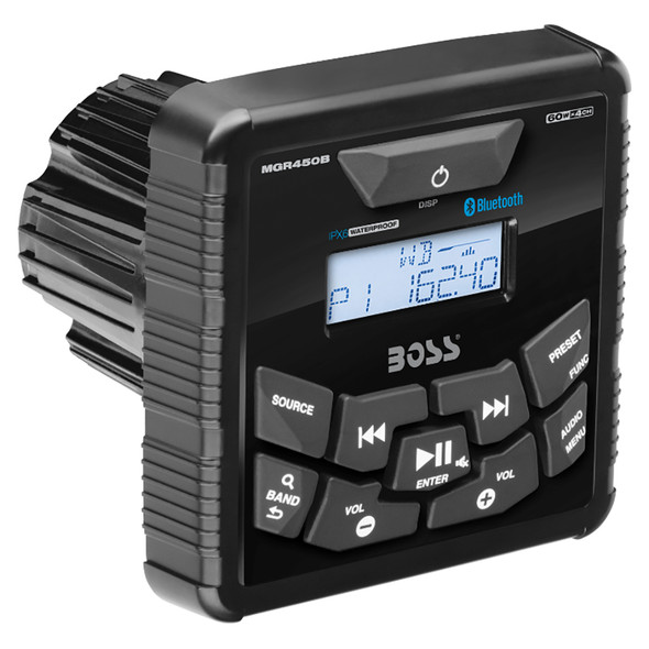 Boss Audio MGR450B Marine Stereo with AM/FM Bluetooth and Waterproof Design