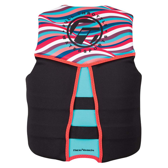 Full Throttle Women's Rapid-Dry Flex-Back Life Jacket - Large Pink/Black