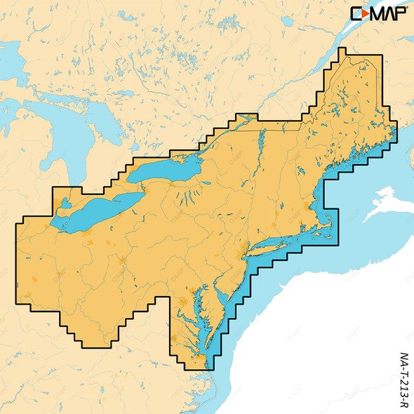 C-MAP Reveal X U.S. Lakes North East Chart for Simrad NSX Series