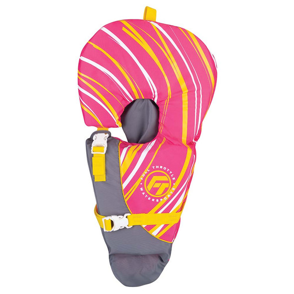 Full Throttle Baby-Safe Life Vest for Infants Under 30 lbs - Pink