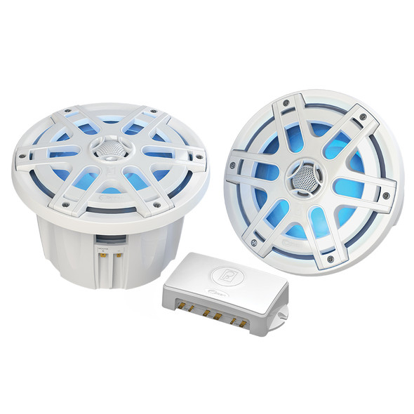 Poly-Planar MA-OC8 8-Inch Waterproof Blue LED Marine Speaker Pair