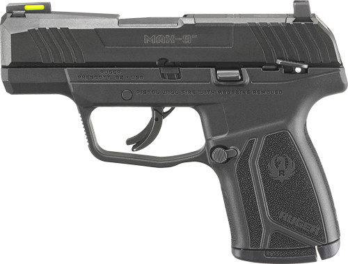 Ruger Max-9 9mm Luger Semi-Auto Pistol with Day/Night Tritium Fiber Optic Sights