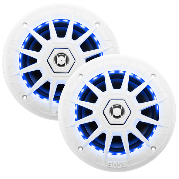Boss Audio MRGB65 6.5-inch Marine Speakers with RGB Lighting - 200W