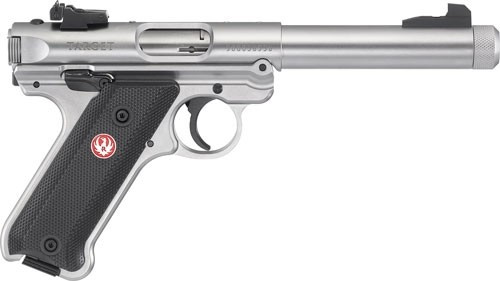 Ruger Mark IV Target .22 LR Semi-Auto Pistol with Threaded Barrel and Adjustable Sights