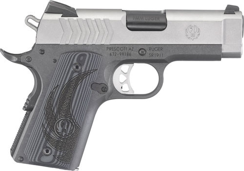 Ruger SR1911 9mm FS with 8-Round Magazines - Stainless Steel and Anodized Aluminum Frame